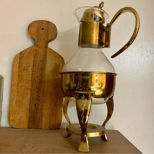 Vintage MCM Coffee Carafe With Warmer